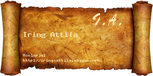 Iring Attila névjegykártya