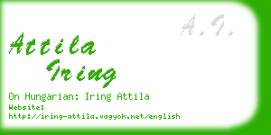 attila iring business card